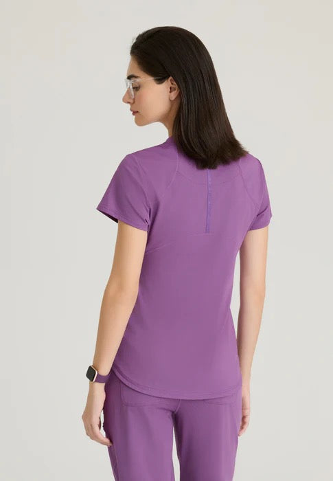 Grey's Anatomy by Barco Knit STRETCH Define Women's 2-Pocket Banded Notched V-Neck Scrub Top #GRST249