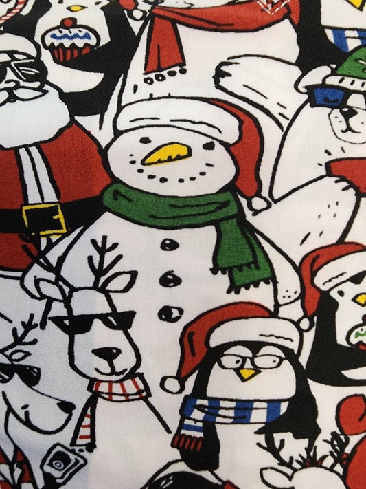 GT-Christmas Print V-Neck Top | 548XM