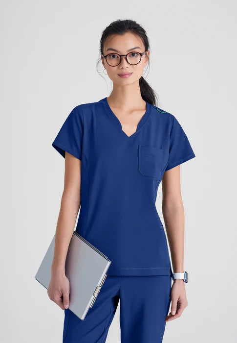 SWAY 1-POCKET BANDED V-NECK CICLO SCRUB TOP | #GSST181