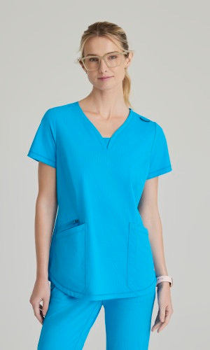 SKECHERS SLIP-INS SERENE 3 POCKET V-NECK TOP #SKT220