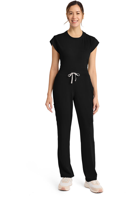 Cherokee Achieve Women's 5-Pocket STRETCH Drawstring Cargo Knit Scrub Pants #CK096 Tall