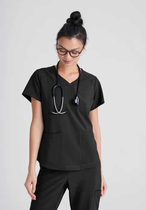 Grey's Anatomy Rhythm Women's 2-Pocket V-Neck Scrub Top #GSST180