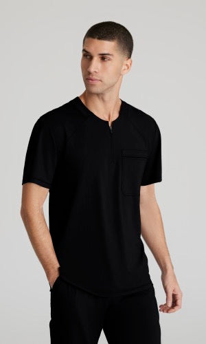 SKECHERS™ BY BARCO FLEX SINGLE POCKET CURVED NECK SCRUB TOP #SKT229