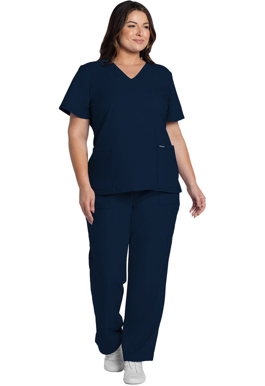 Cherokee Workwear Originals Ultra Women's 2-Pocket V-Neck Scrub Top #CK953A