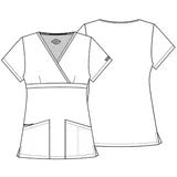 Women's EDS Signature Mock Wrap Scrub Top #86806