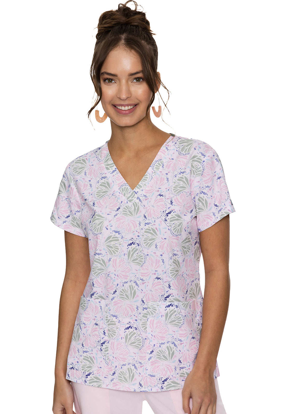 MedCouture V-neck Print Top #8564