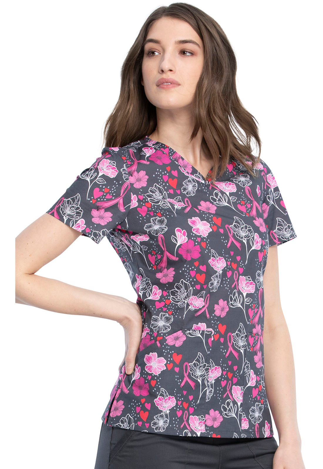 Cherokee Prints V-Neck Top Prints #CK646
