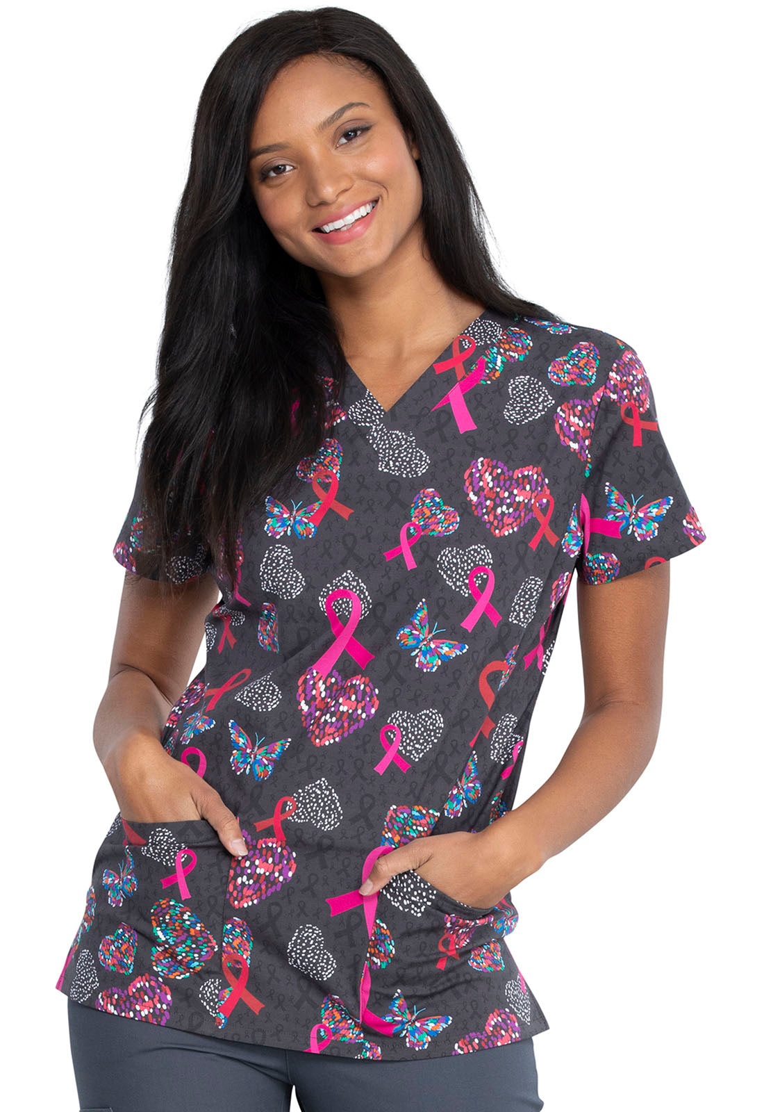 Dickies Print Classic V-Neck top #DK704