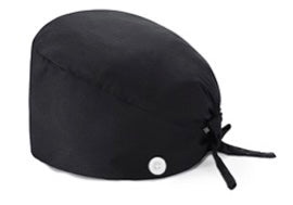Scrub Hat with Buttons in One Size