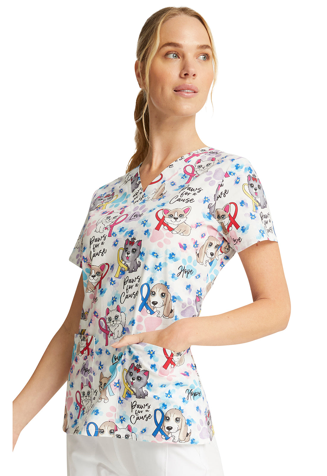 Cherokee Prints V-Neck Top | CK616