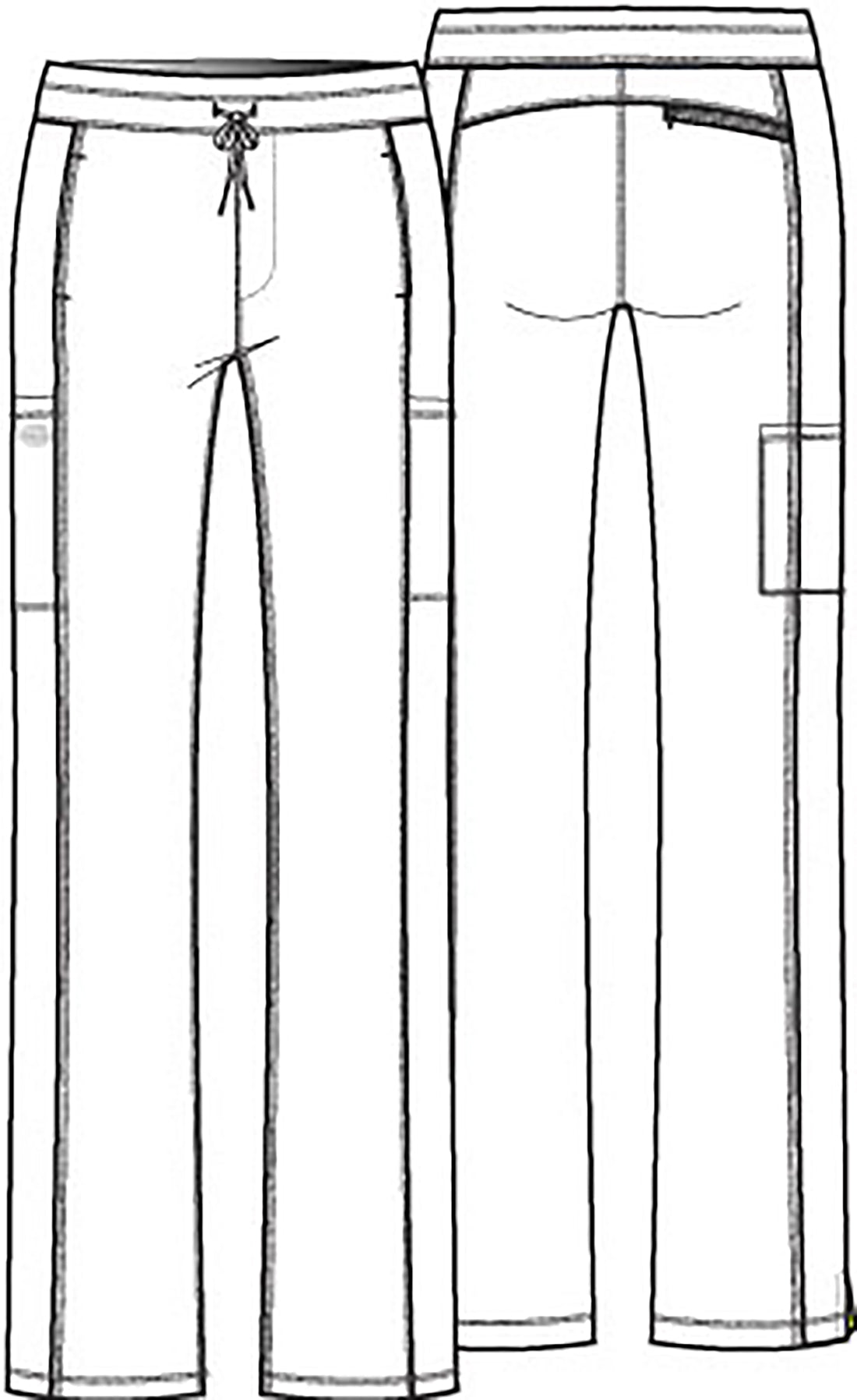 Mid Rise Straight Leg Drawstring Pant | DK130