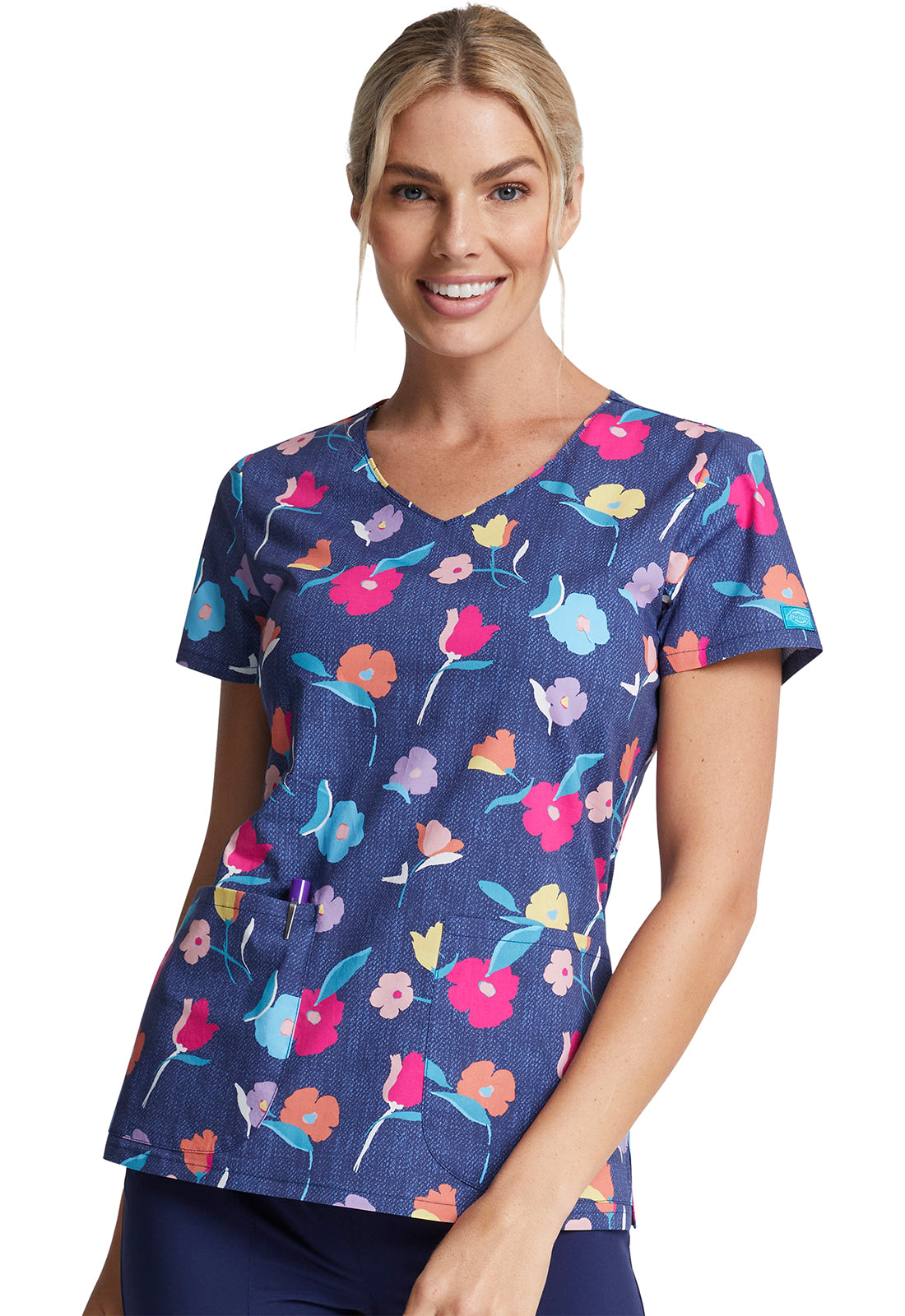 Dickies Prints V-Neck Top | DK700
