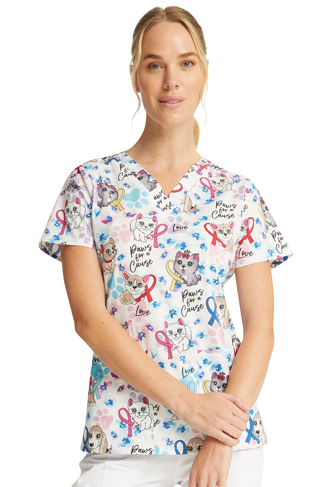 Cherokee Prints V-Neck Top | CK616