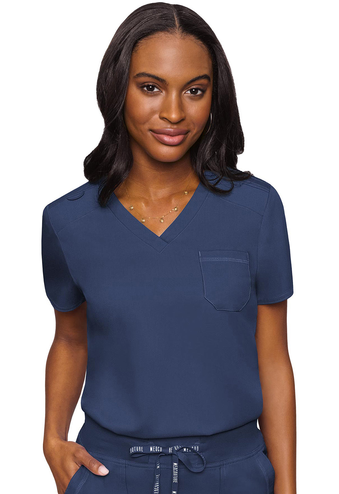 Med Couture Touch Women's V-Neck Tuck In #7448