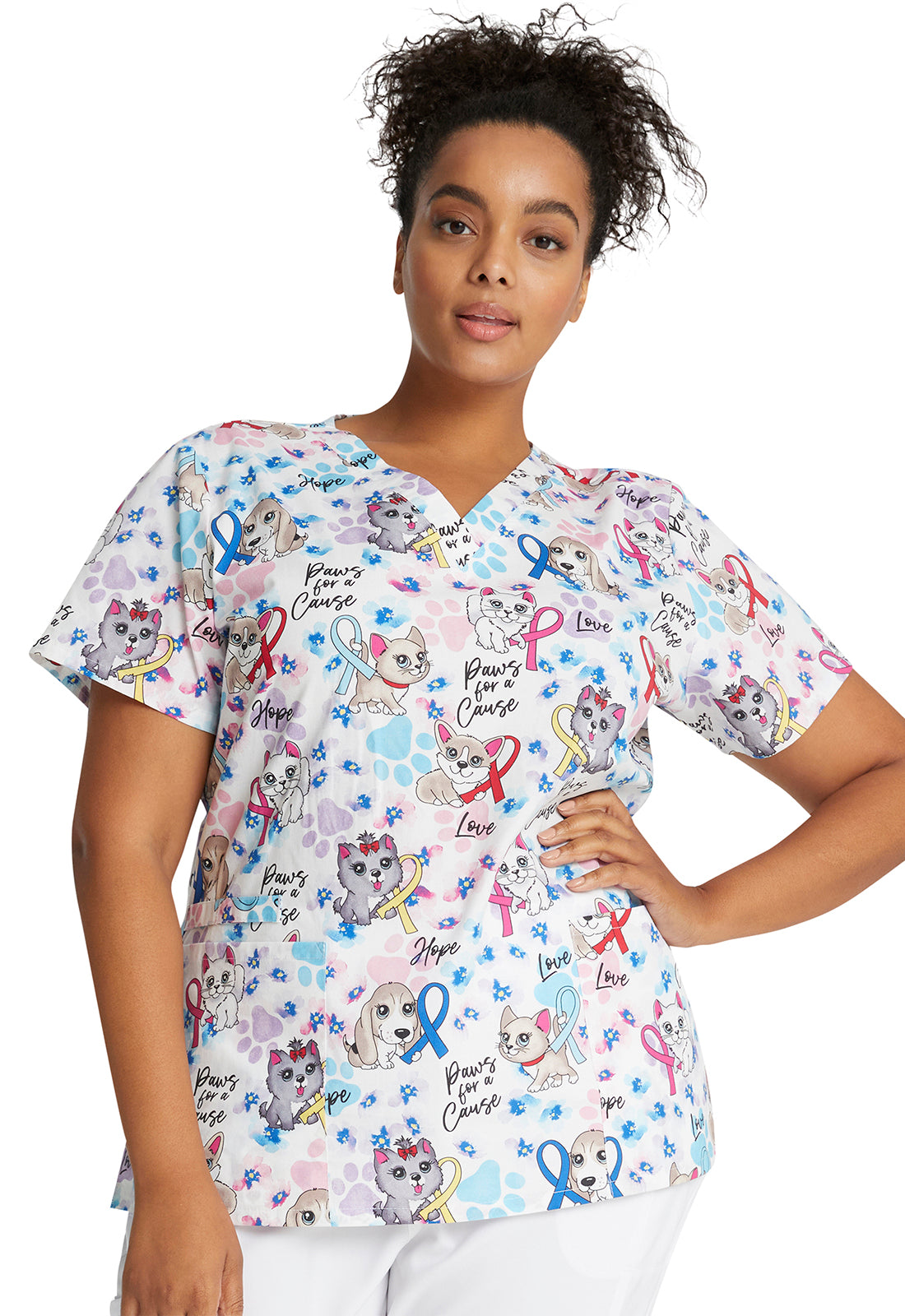 Cherokee Prints V-Neck Top | CK616