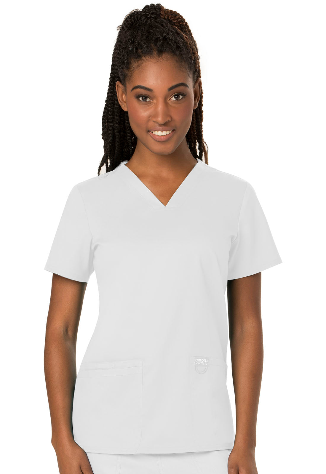 Cherokee Revolution V-Neck Solid Top #WW620
