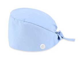 Scrub Hat with Buttons in One Size