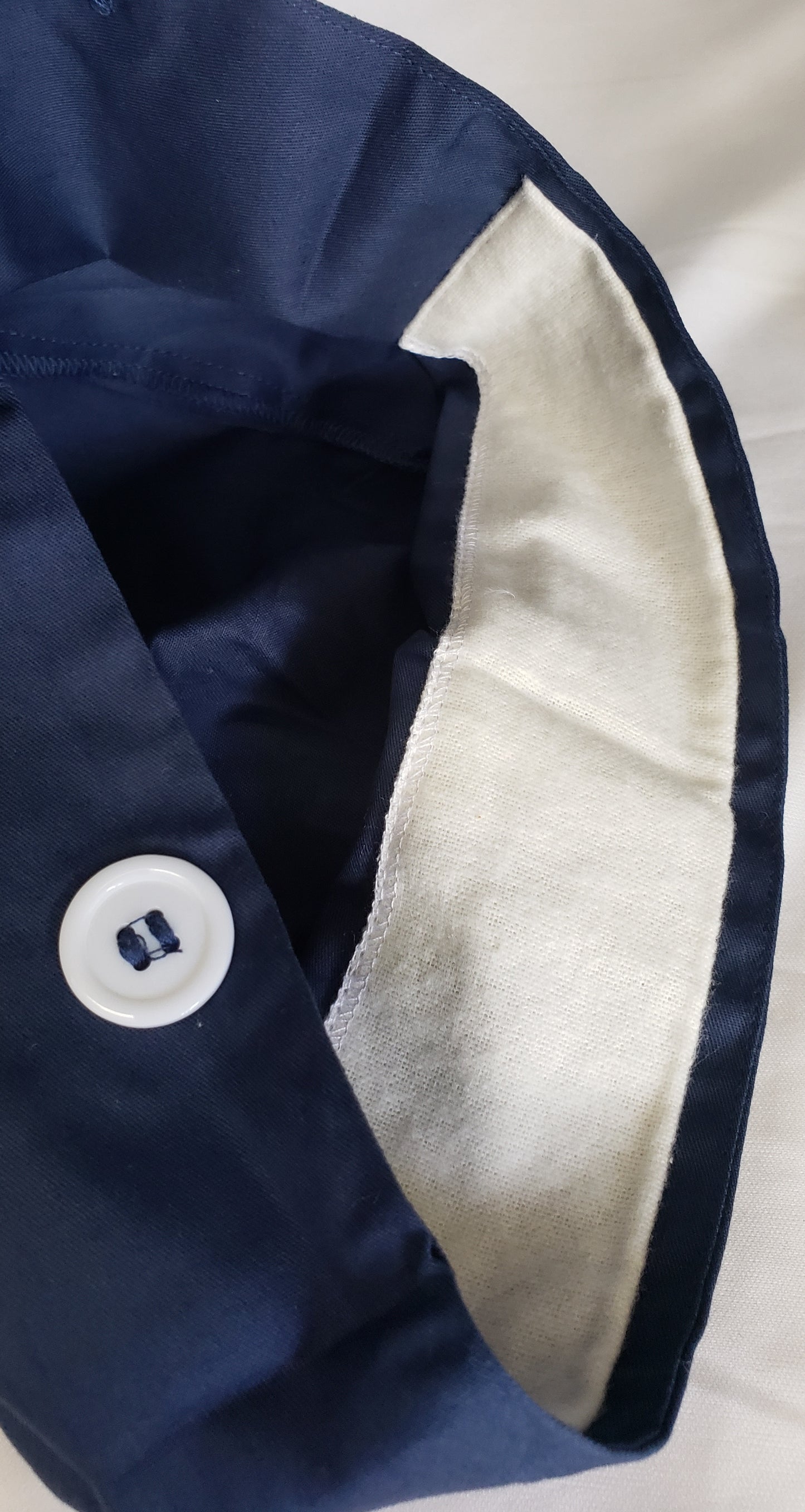 Scrub Hat with Buttons in One Size