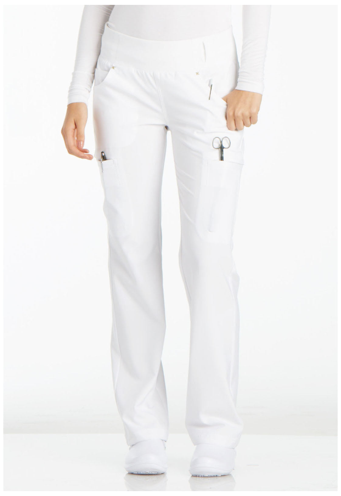 Cherokee iFlex Women's Mid Rise Straight Leg Pull-On Pant #CK002