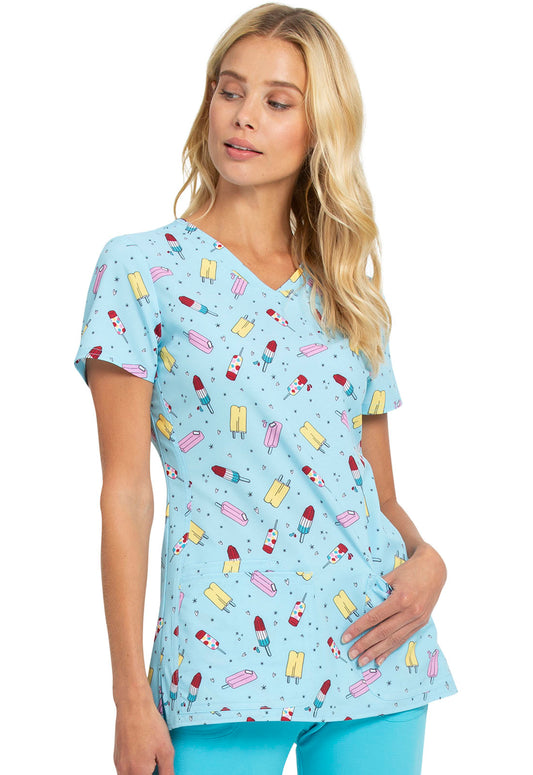 HeartSoul Prints V-Neck Top in Popsicle Party #HS614