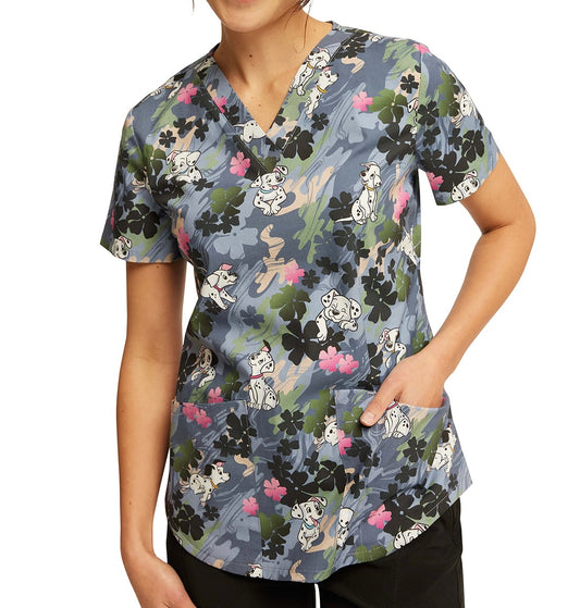 Tooniforms Disney V-Neck Print Top #TF736
