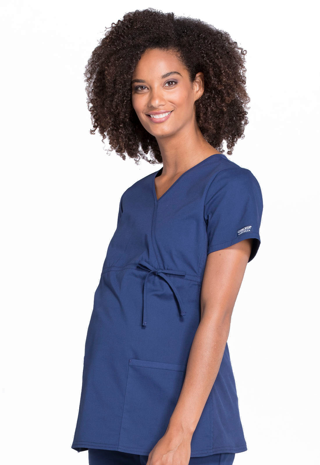 Cherokee WorkWear Maternity Mock Wrap Top | WW685