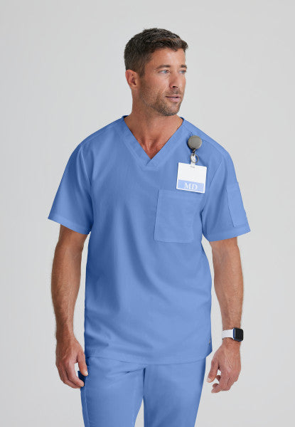 Grey's Anatomy Classic Evan Top-V-Neck Men's Scrub Top #GRT091