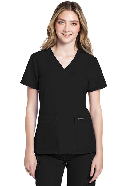 Cherokee Workwear Originals Ultra Women's 2-Pocket V-Neck Scrub Top #CK953A
