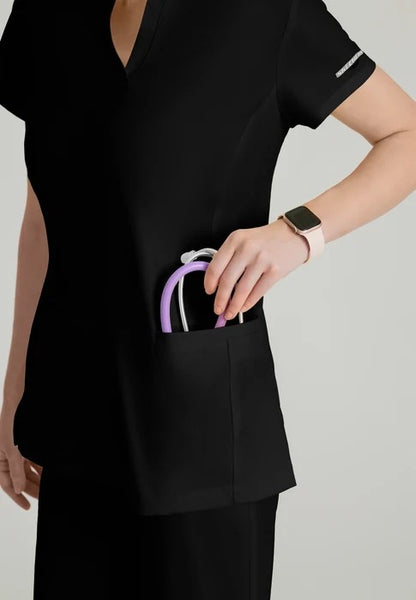 Coast  Placket  V-neck Top | SKT259