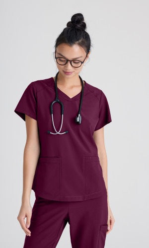 Grey's Anatomy Rhythm Women's 2-Pocket V-Neck Scrub Top  #GSST180