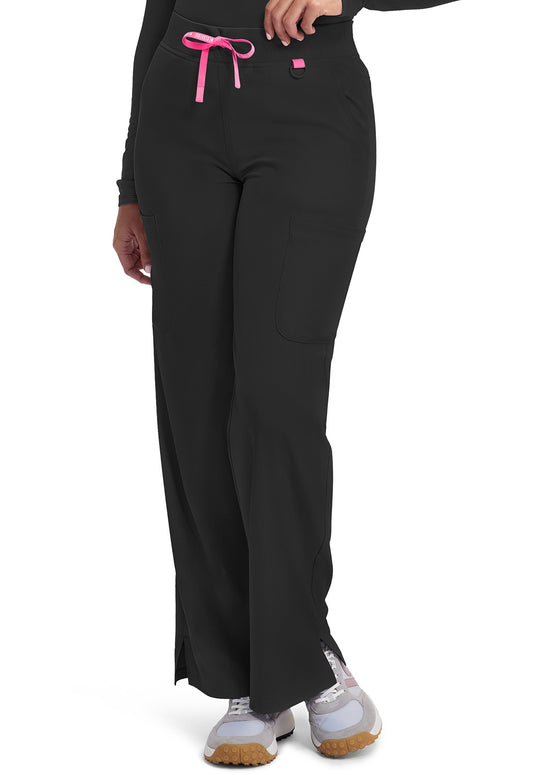 Med Couture Amp Women's 5-Pocket STRETCH High-Rise Wide Leg Cargo Scrub Pant #MC109
