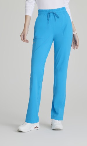 SKECHERS BY BARCO REACH SHIRRED WAISTBAND STRAIGHT LEG PANT #SKP668