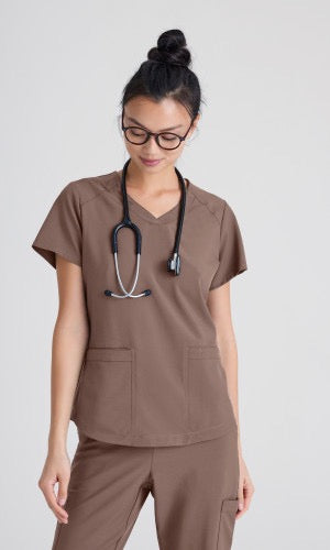 Grey's Anatomy Rhythm Women's 2-Pocket V-Neck Scrub Top  #GSST180
