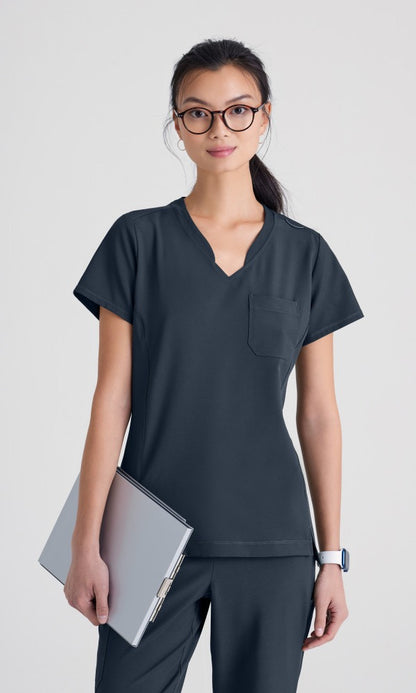 SWAY 1-POCKET BANDED V-NECK CICLO SCRUB TOP | #GSST181