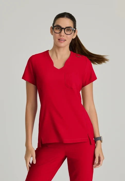 SWAY 1-POCKET BANDED V-NECK CICLO SCRUB TOP | #GSST181