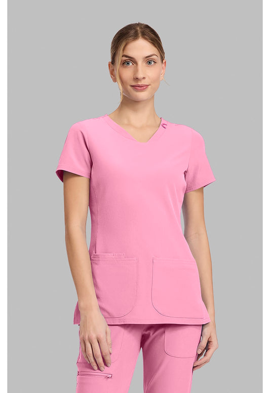 Med Couture Amp Scrubs V Neck Top #MC702