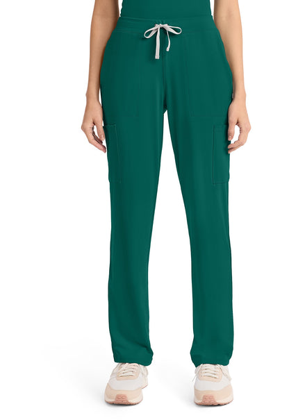 Cherokee Achieve Women's 5-Pocket STRETCH Drawstring Cargo Knit Scrub Pants #CK096 Tall
