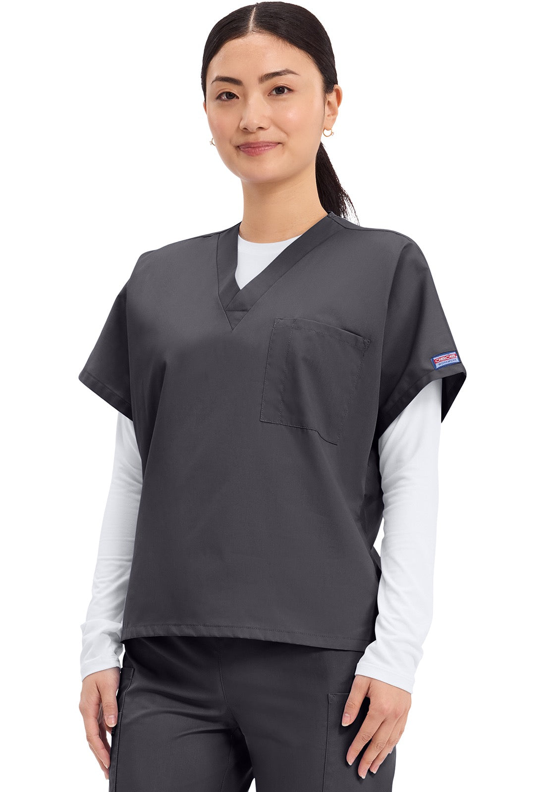 Cherokee WorkWear Unisex V-Neck Tunic Scrub Top #4777