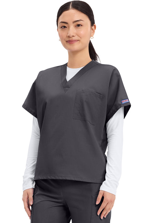 Cherokee WorkWear Unisex V-Neck Tunic Scrub Top #4777