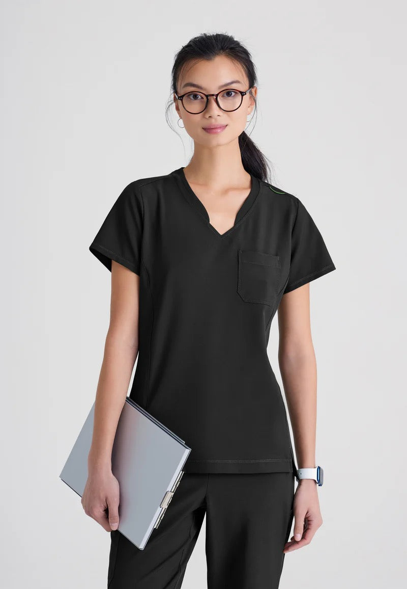 Grey's Anatomy Sway Women's 1-Pocket Tuck In V-Neck Scrub Top #GSST181
