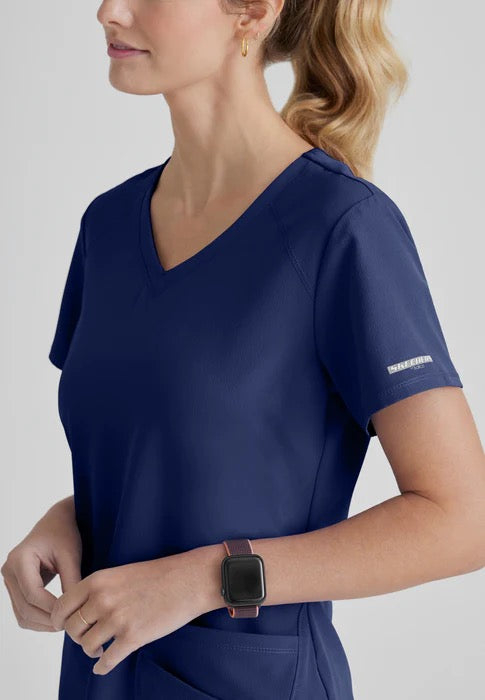 Skechers Women's Modern Fit V-Neck Scrub Top #SK101