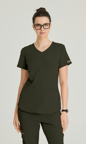 Skechers Women's Modern Fit V-Neck Scrub Top #SK101