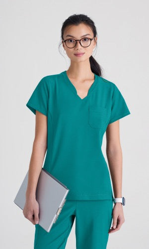 SWAY 1-POCKET BANDED V-NECK CICLO SCRUB TOP | #GSST181