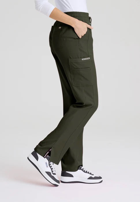 Skechers by Barco Women's 6-Pocket STRETCH Tapered Leg Cargo Scrub Pants #SKP623