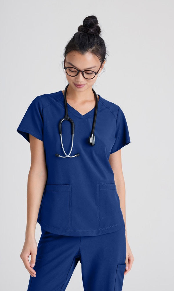 GREY'S ANATOMY BY BARCO EVOLVE RHYTHM 2-POCKET CICLO SCRUB TOP #GSSP180
