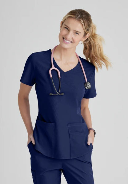 Skechers Women's Modern Fit V-Neck Scrub Top #SK101
