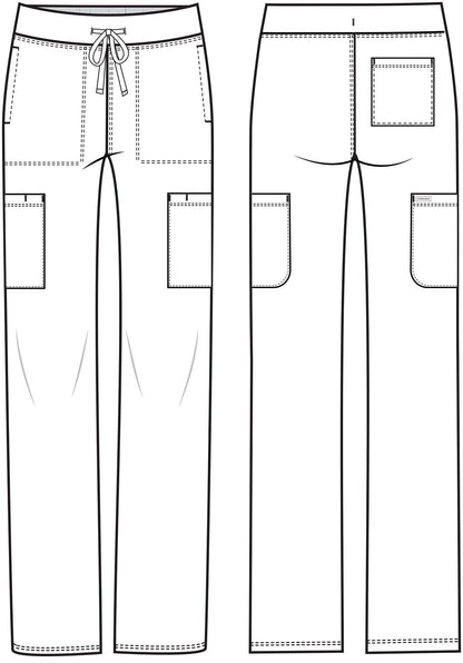 Cherokee Achieve Women's 5-Pocket STRETCH Drawstring Cargo Knit Scrub Pants #CK096 Tall