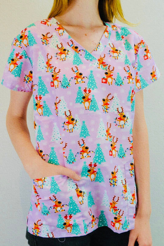 XMAS-Serene V-Neck Top | XM-9000