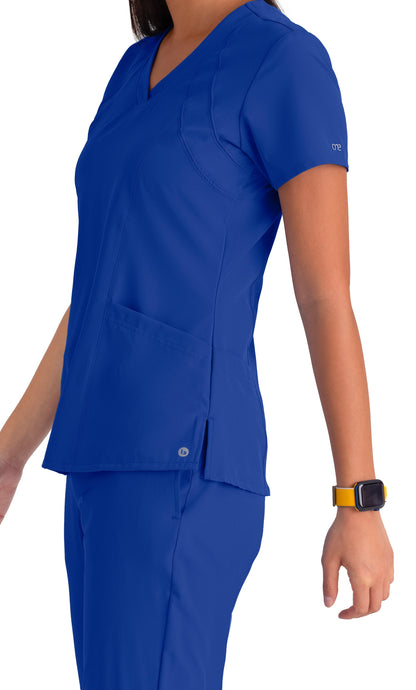 BARCO ONE Racer Women's 4 Pocket V-Neck Breathable Scrub Top #5105