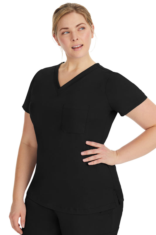 Purple Label  One Pocket Jada V-Neck Top #HH2321